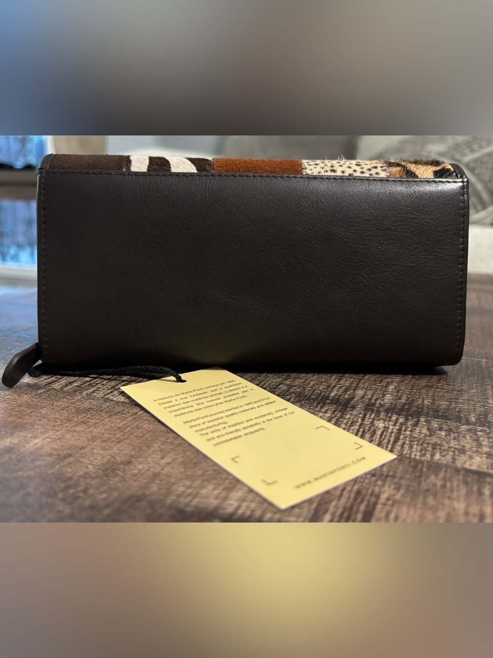 Marta Ponti Patchwork Haircalf Leather Wallet - Picture 5 of 10